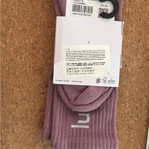 lululemon Daily Essential Crew Socks Size large LVLX/MIBR - Picture 5 of 5